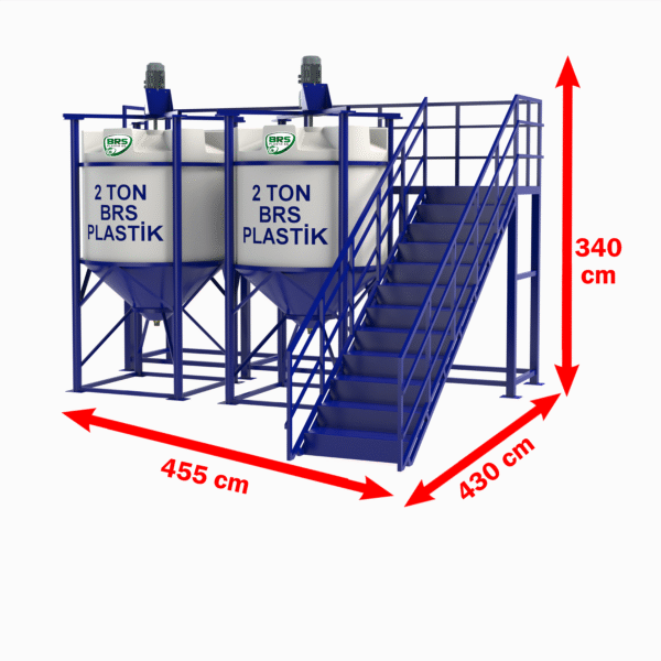 2 Ton Çift Karıştırcılı Silo Depo
