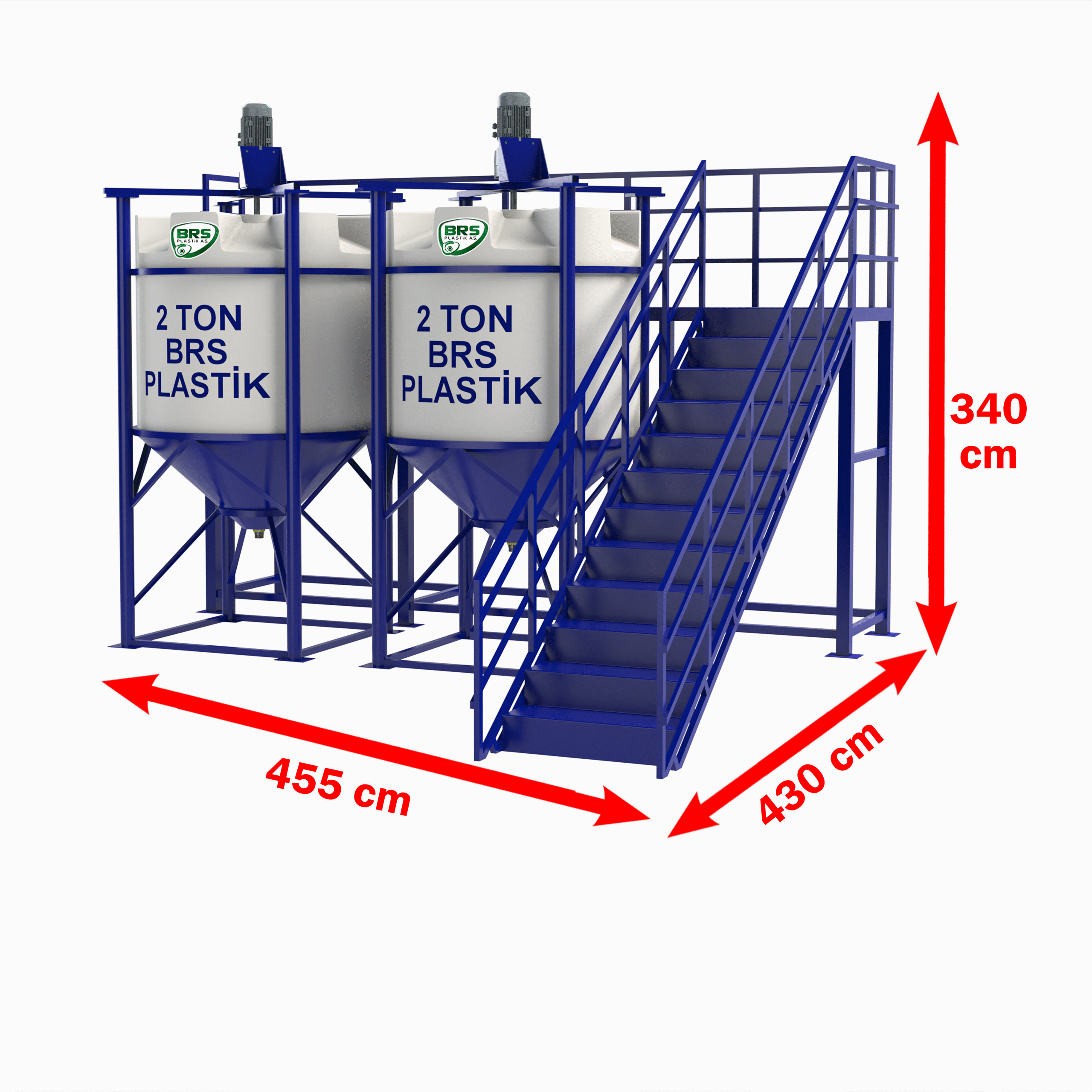 2 Ton Çift Karıştırcılı Silo Depo