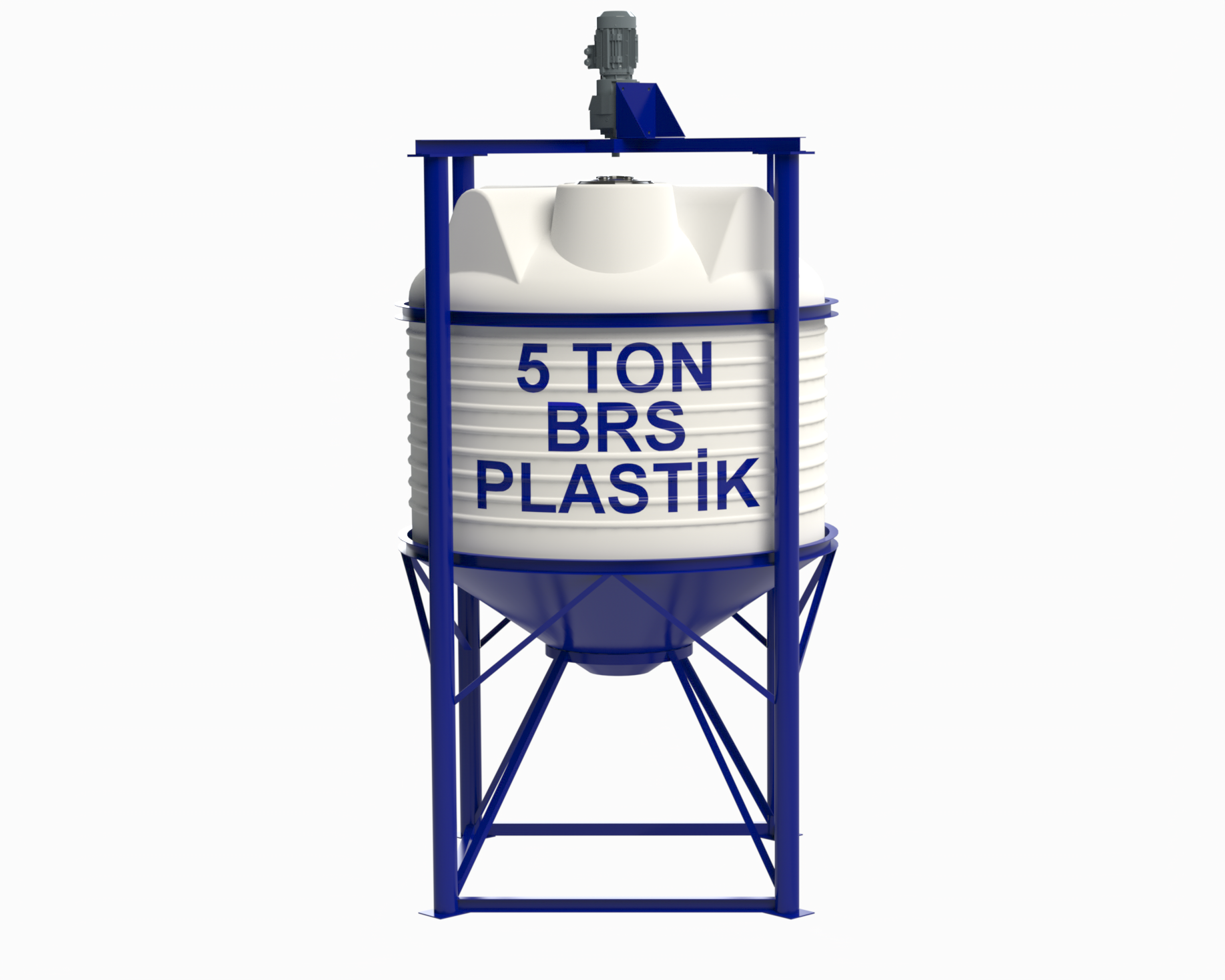 5 Tonluk Plastik Silo Deposu 10 5 Ton Güre Karıştırıcılı Silo Depo