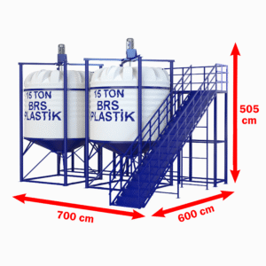 30 Tonluk Kimyasal Madde Silo Deposu 5 15 Ton İkili Silo Depo